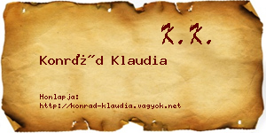 Konrád Klaudia névjegykártya