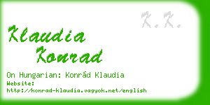 klaudia konrad business card